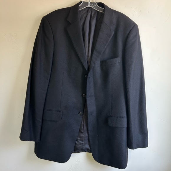 Loro Piana x Nordstrom Men’s 100% Cashmere Blazer Jacket Black 42L Excellent
